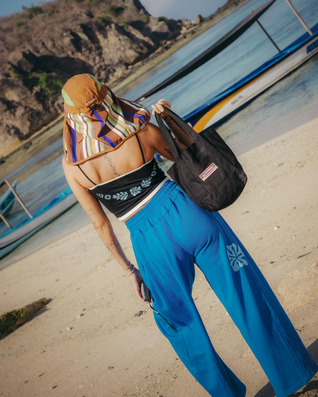 Retro Stripe Legionnaire Surf Hat UPF 50+