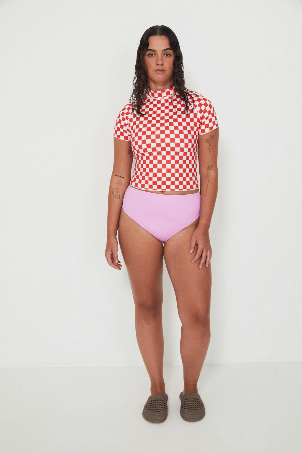Low Rider Rashguard - Chilli Checkers