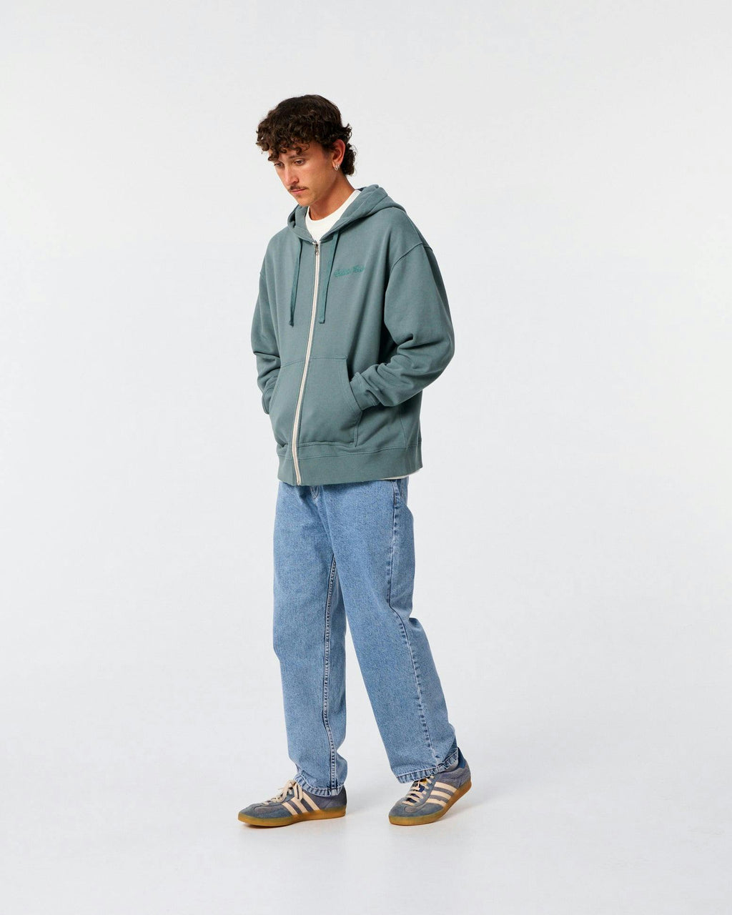 Business Zip Hood - Dusty Green