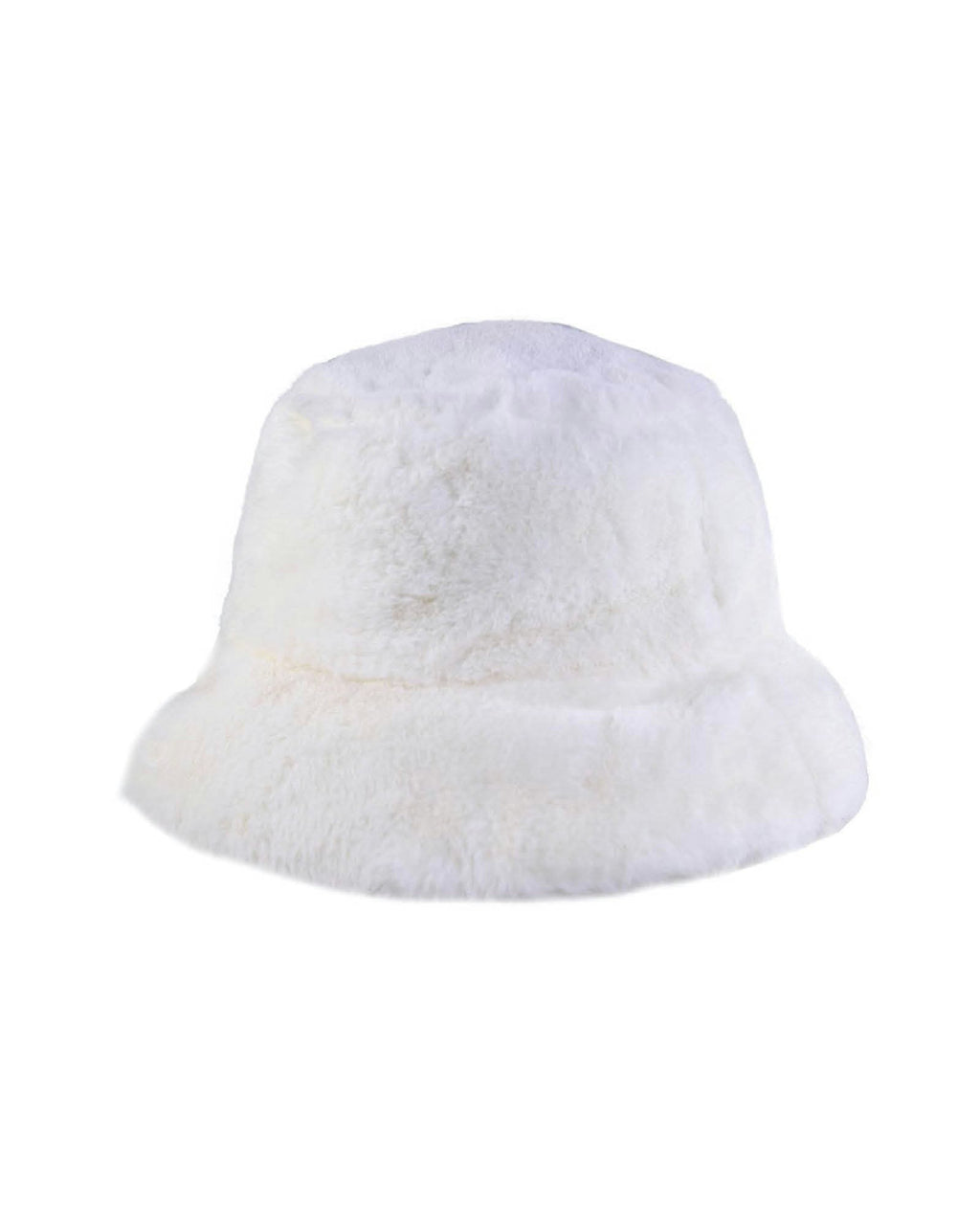 The Cosmic Girl Bucket Hat – White Faux Fur