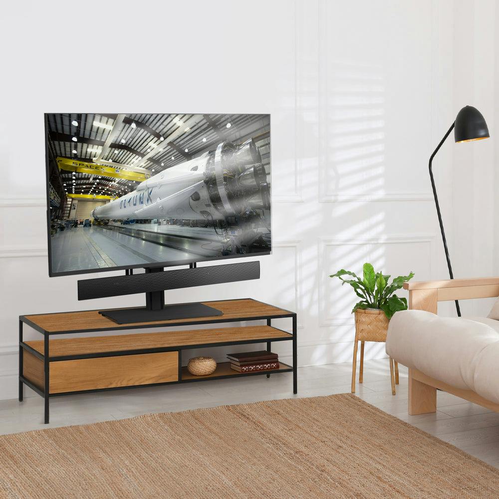 Kanto TTS100 Height Adjustable and Swivelling Tabletop TV Stand for 37" - 75" TVs