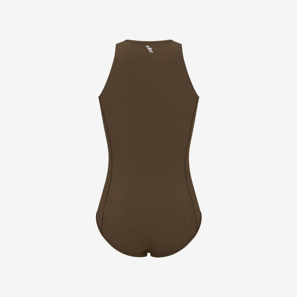 Yemaya One Piece Sleeveless Swimsuit ― Coffee