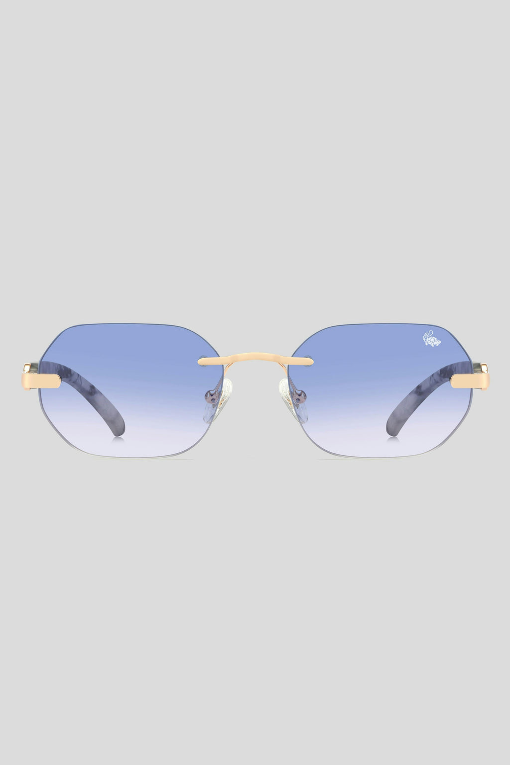 Willow White Marble Gold | Blue