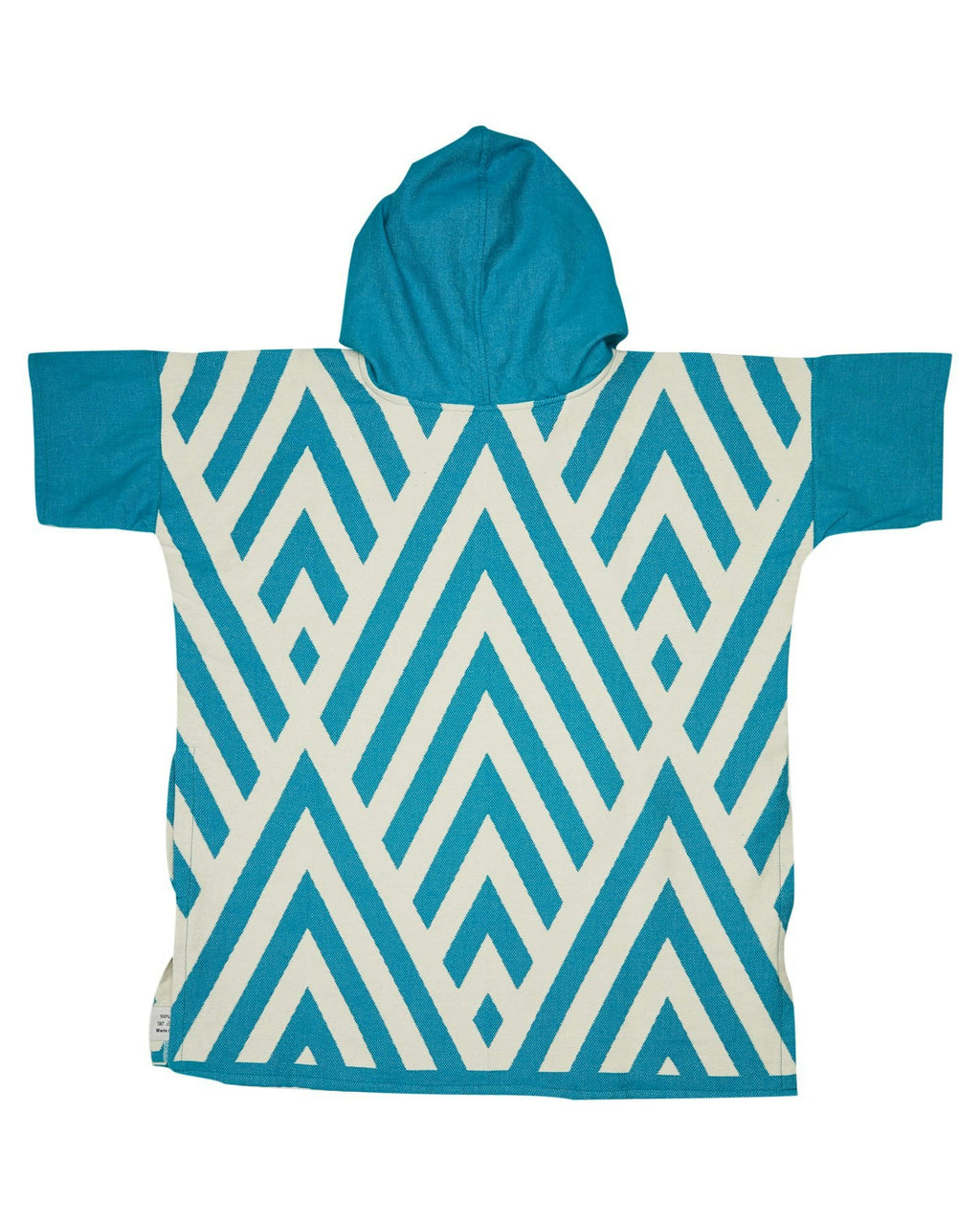Zig Zag Turquoise Kids Poncho
