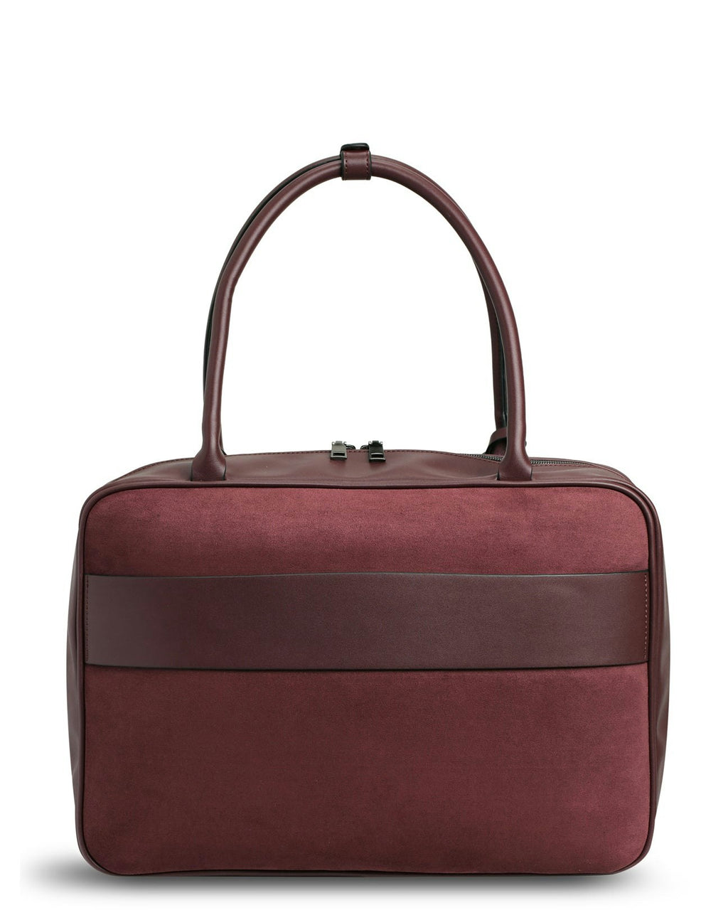 The Harris Bag (BURGUNDY SUEDE) Neoprene Bowler Bag