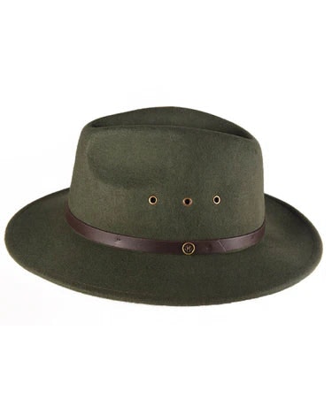The Ratatat – Kids Wool Felt Fedora in Forest Green