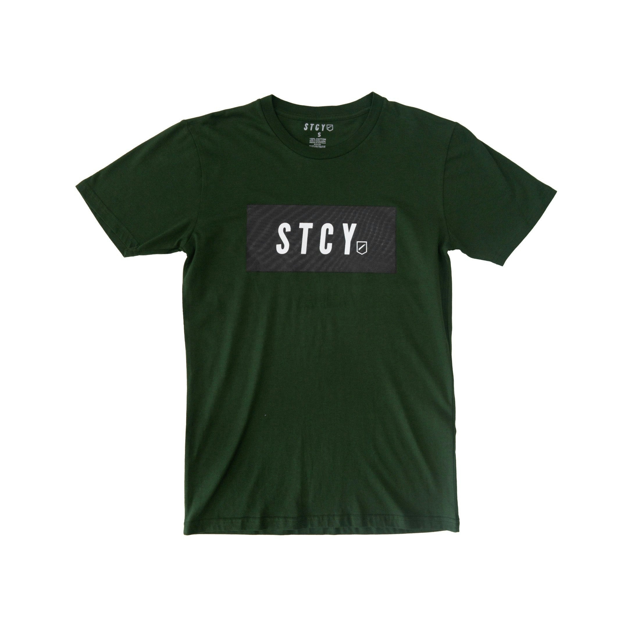 BLOCK TEE / FOREST GREEN