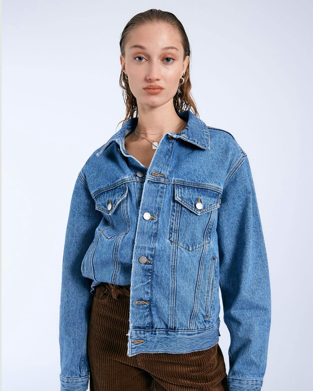Joey Trucker Jacket - Stream Sky Retro