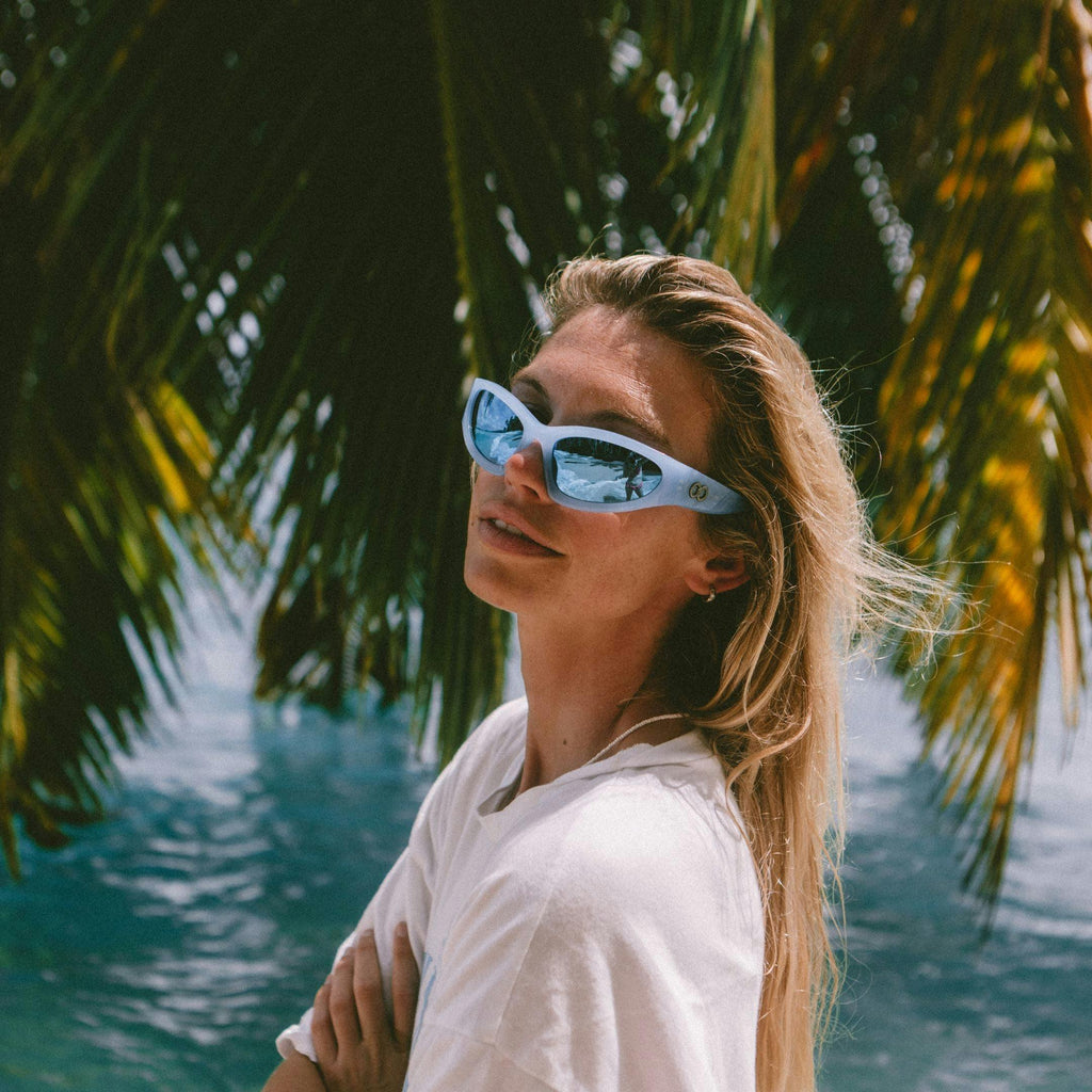 TOMB Pearl Sky Blue | Grey Polarised Blue Chrome Mirror Bio Lens