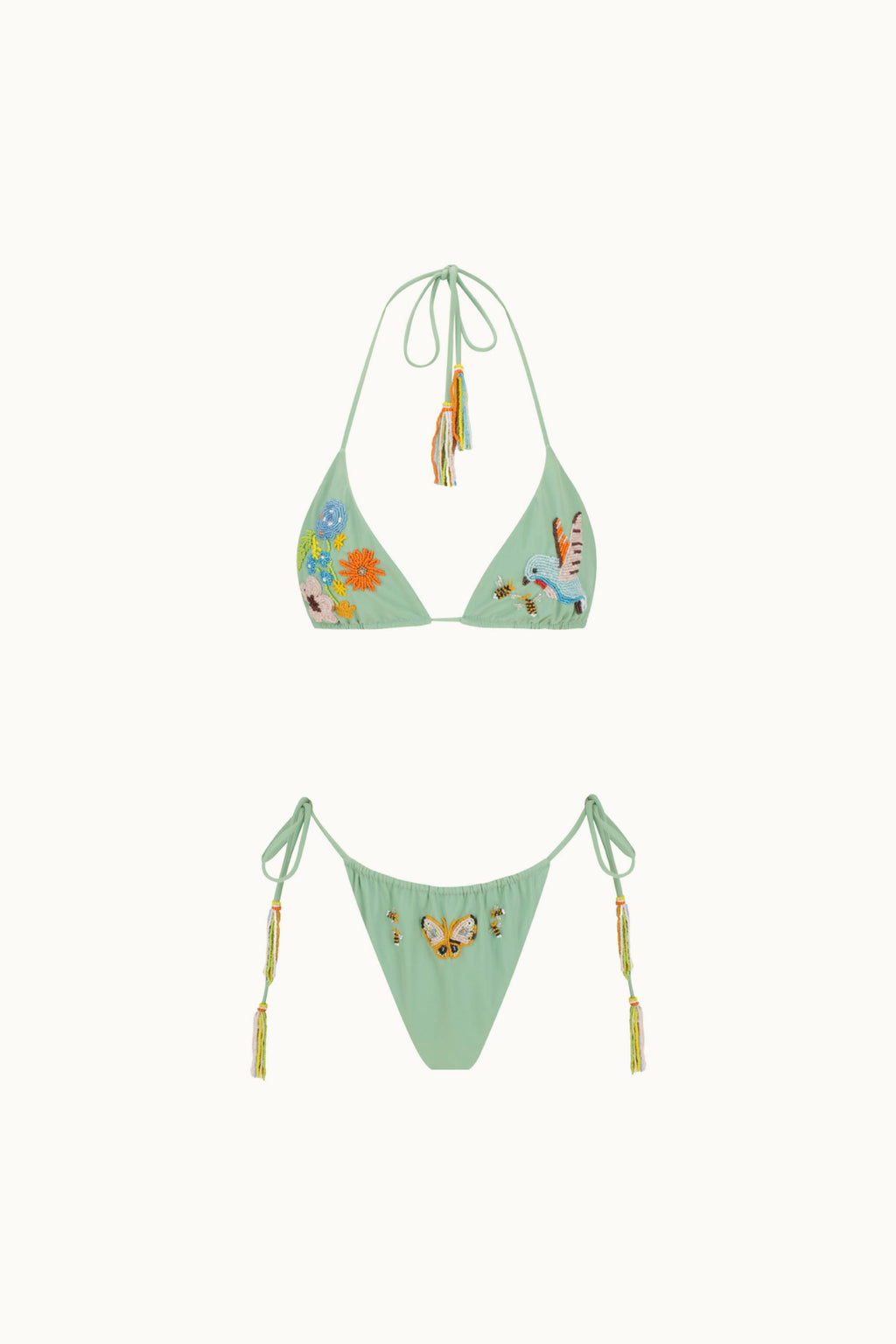 BEADED KINI TOP - MOCKINGBIRD