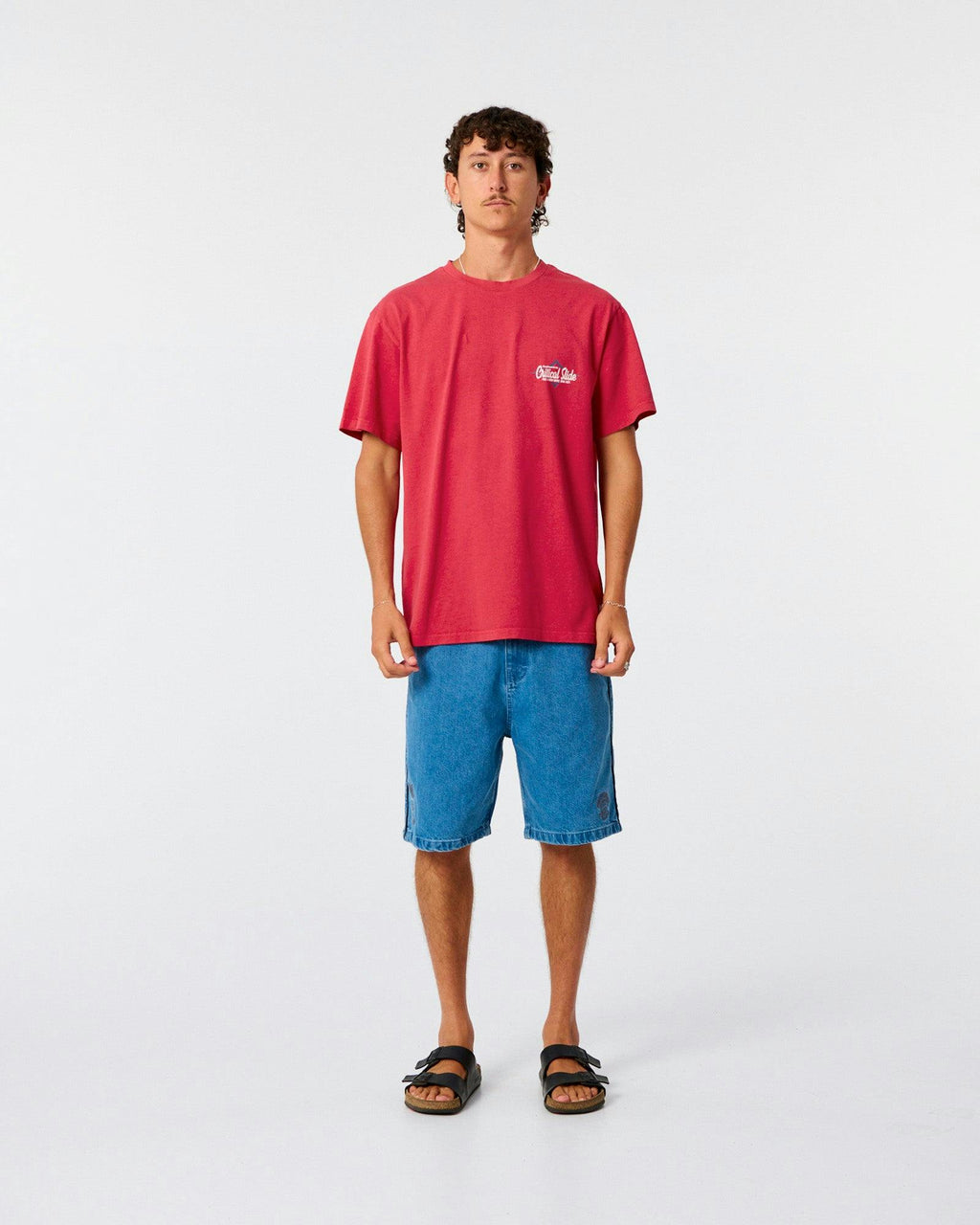 Diamond Decal Tee - Washed Red