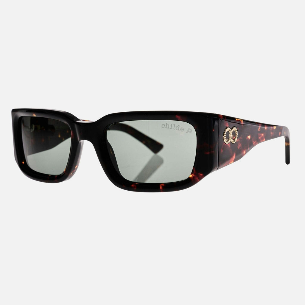 SoliTV Gloss Havana Tort | Green Polarised Bio Lens