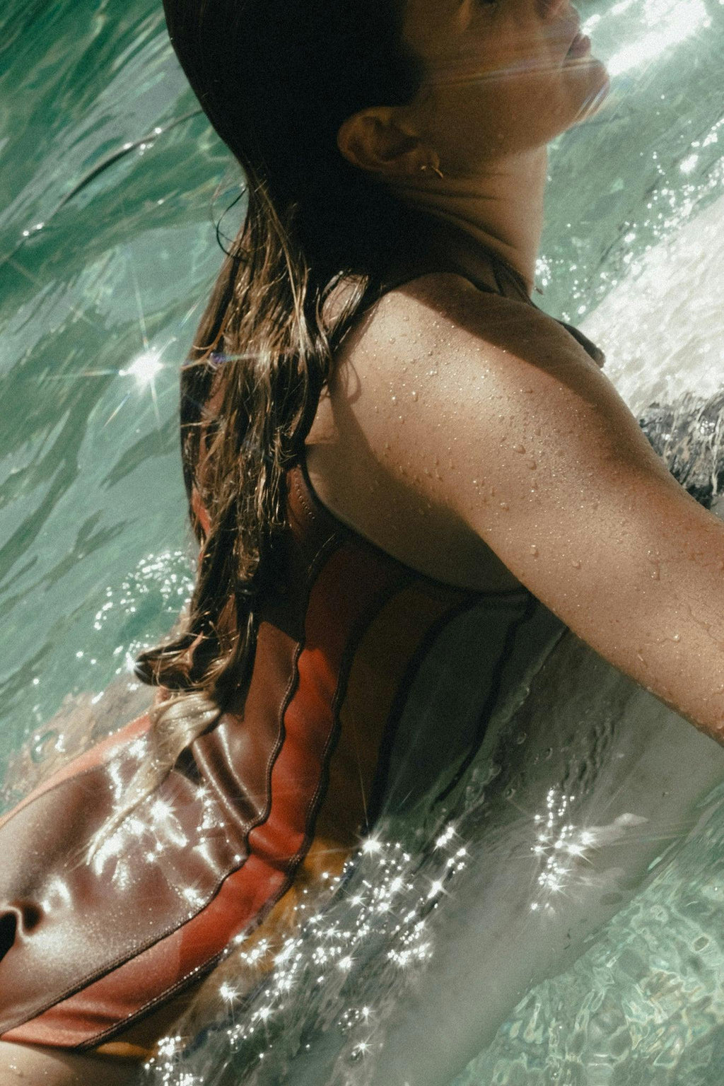 Shoulder Closure Onesie in Sunset