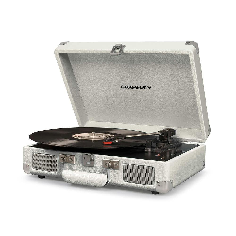 Crosley Cruiser Bluetooth Portable Turntable + Crosley Turntable  Stand Bundle- White Sands