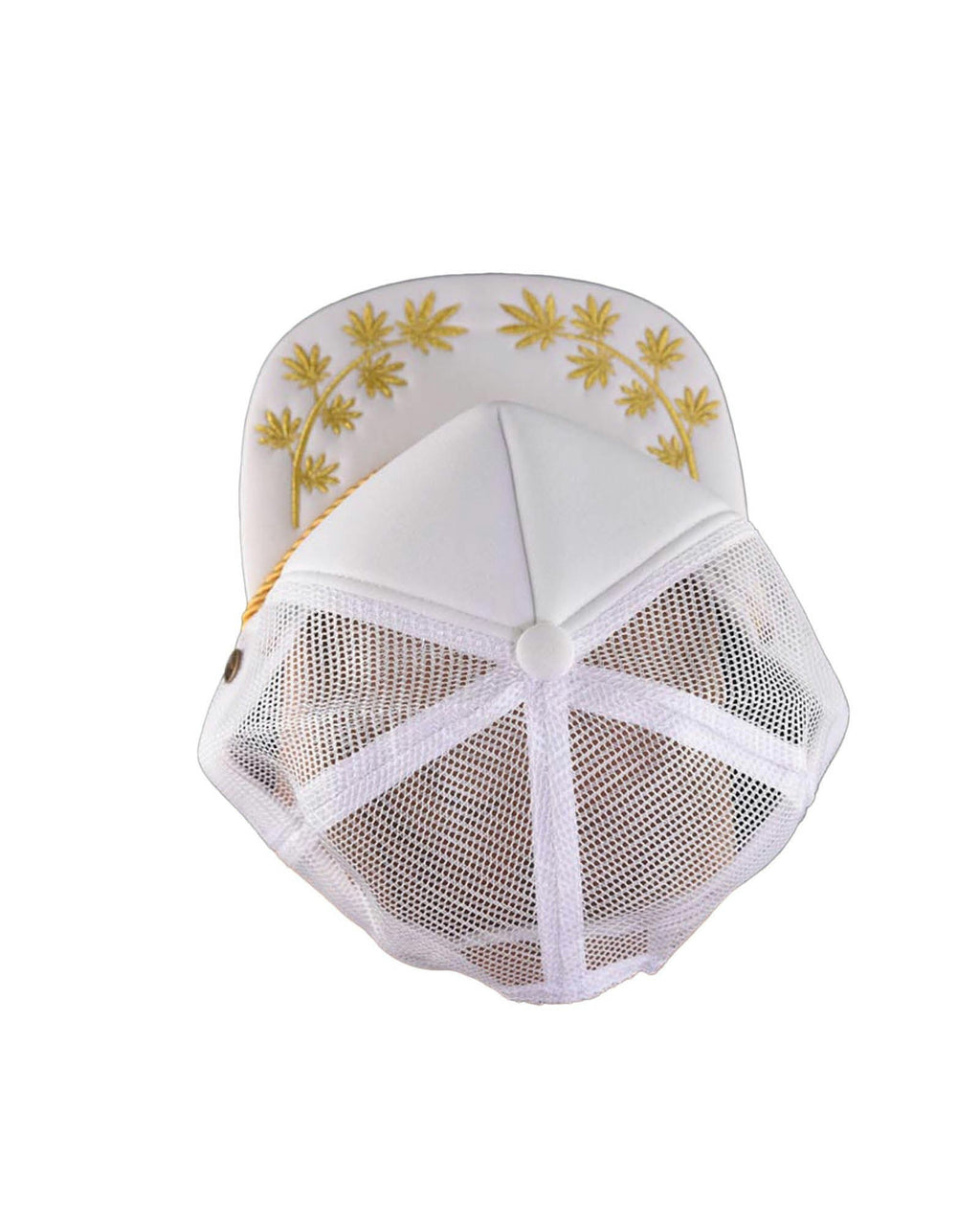 Byron Trucker Cap – White with Gold Embroidery