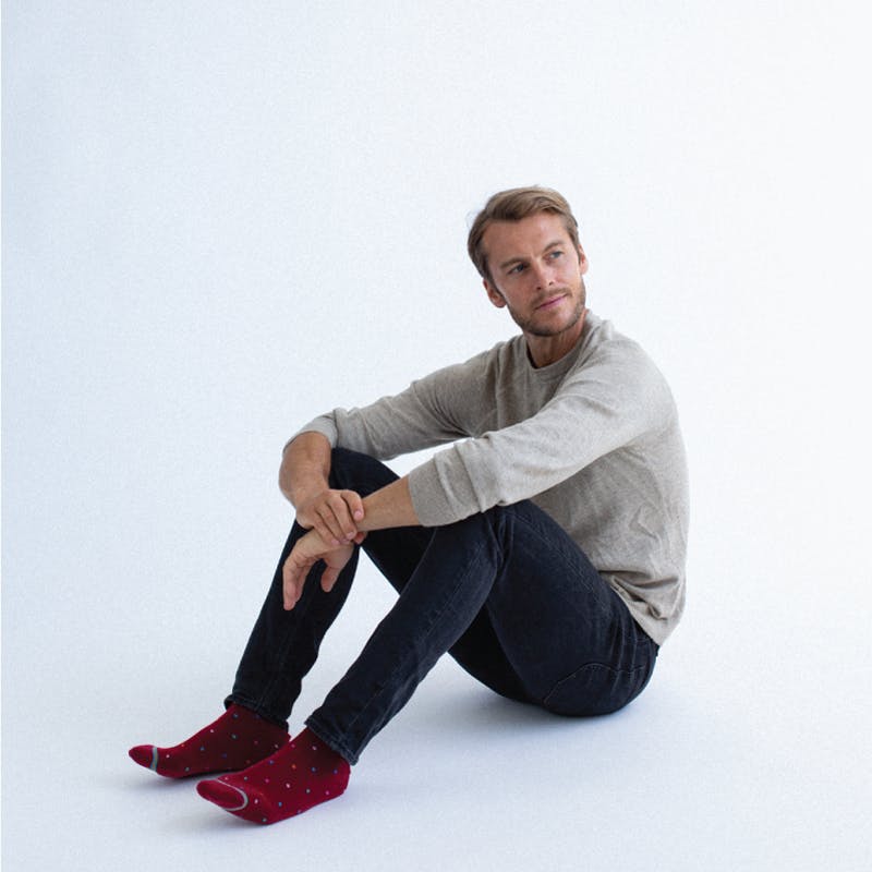 Maroon Cosmic Polka Dots