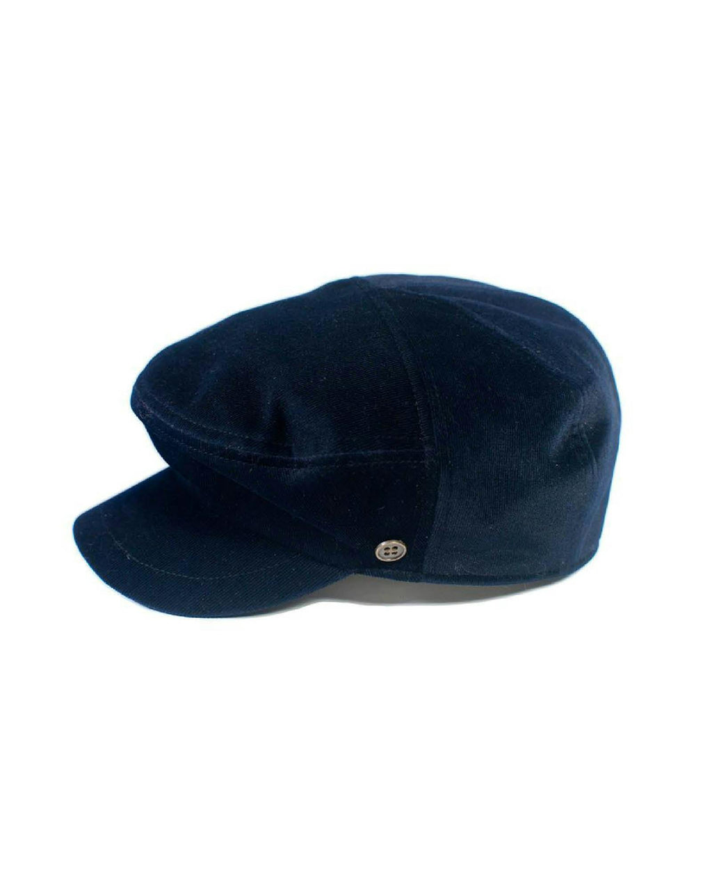 The Twist Paperboy Cap – Navy Velveteen – Kids