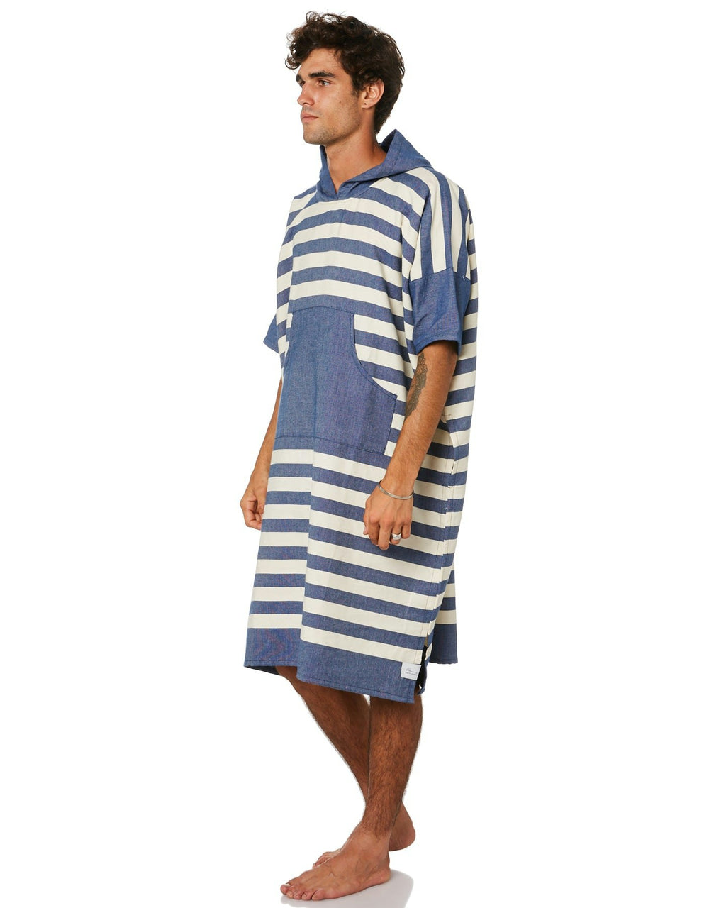 Ocean Blue Stripe Large Poncho