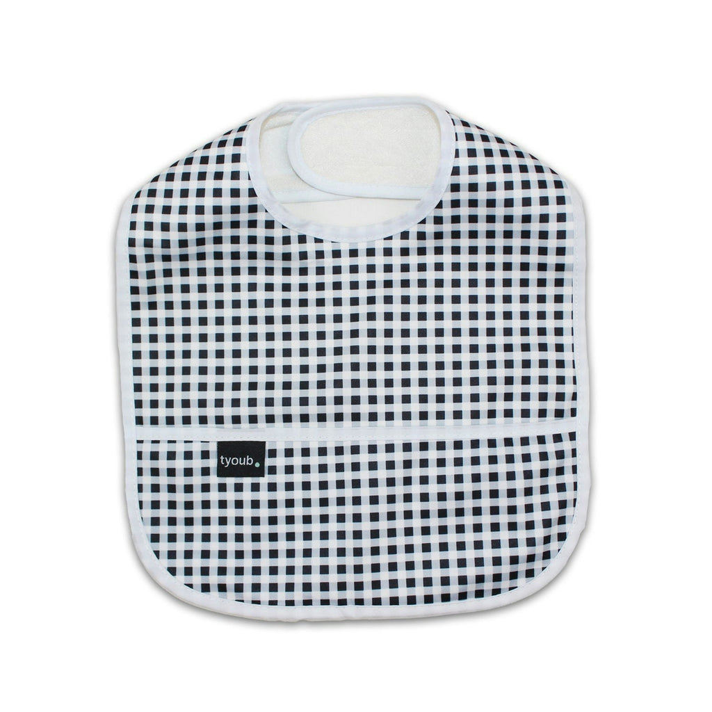 Baby Bib Tyoub Stay-dry - Black White Check