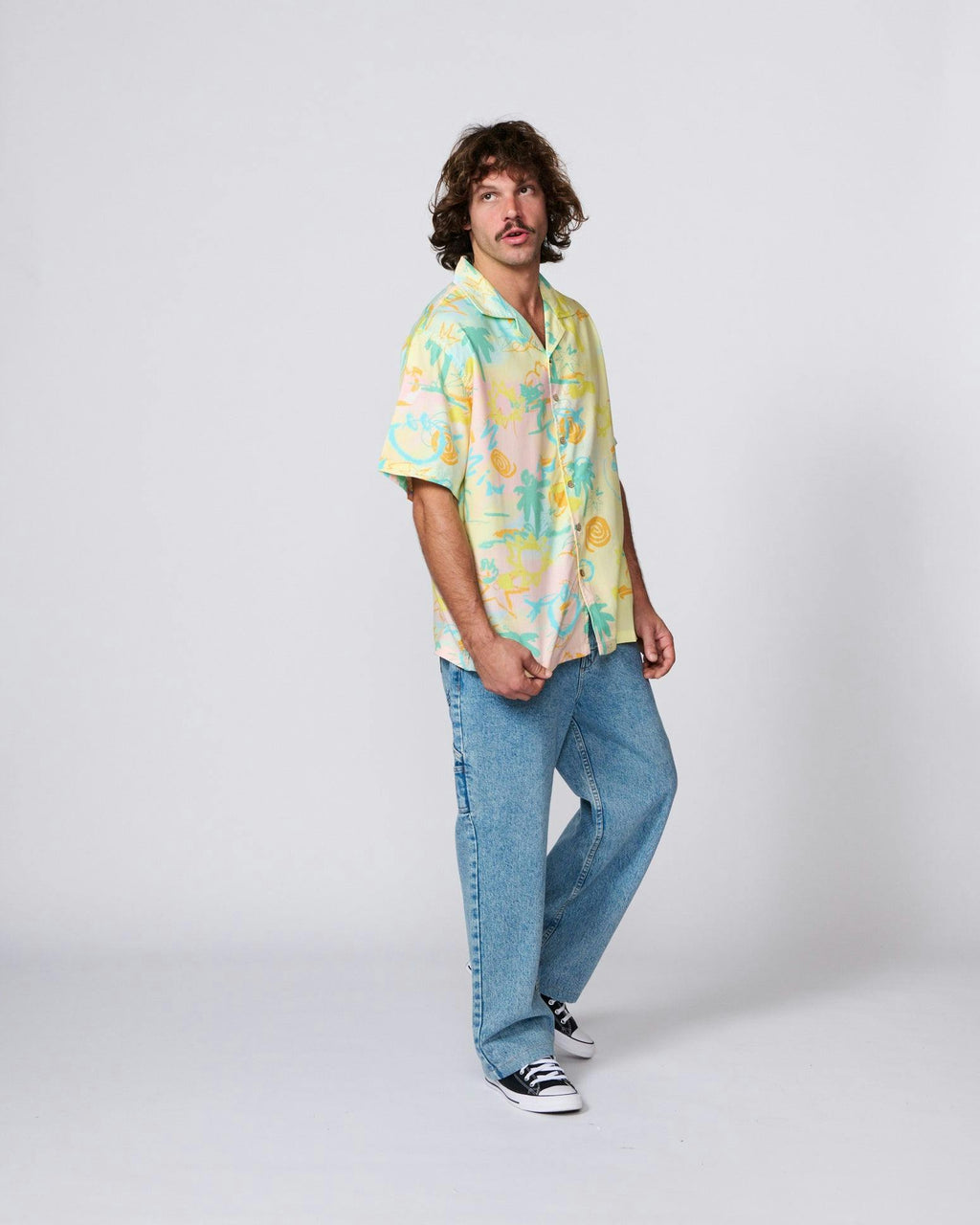 Scribbles Short Sleeve Resort Shirt - Pastel