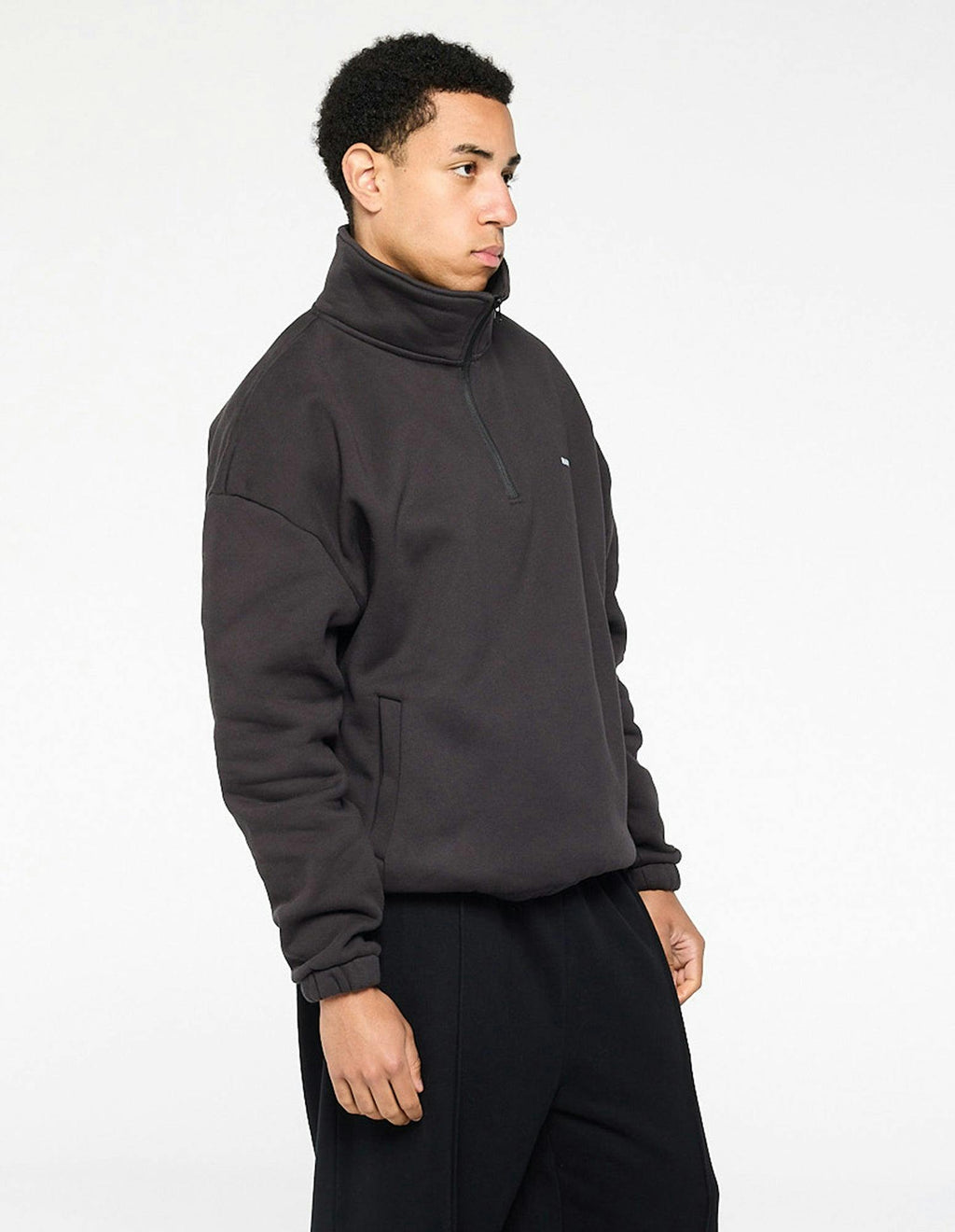 Quarter Zip Jumper - Charcoal