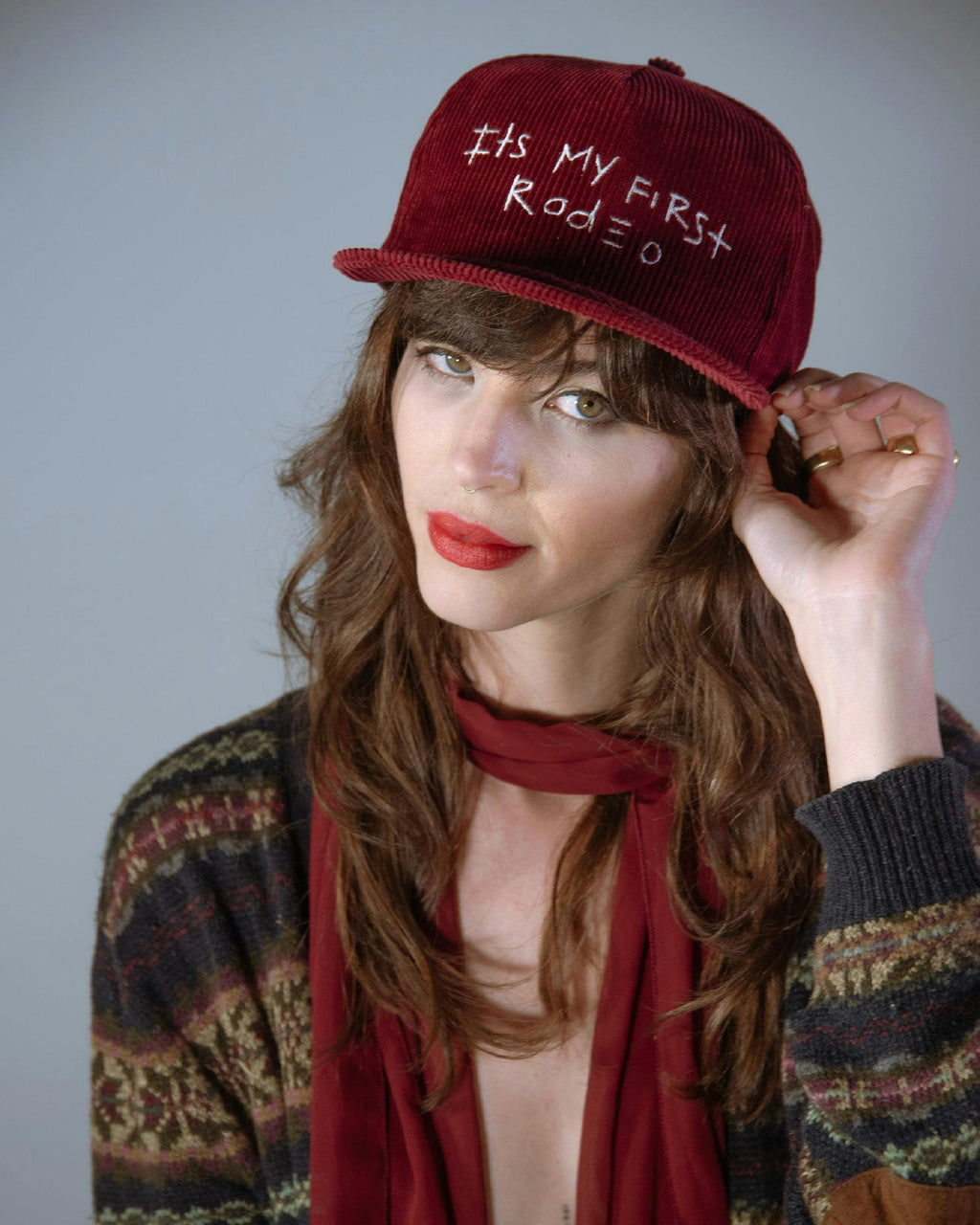 It’s My First Rodeo – Wine Corduroy Cap