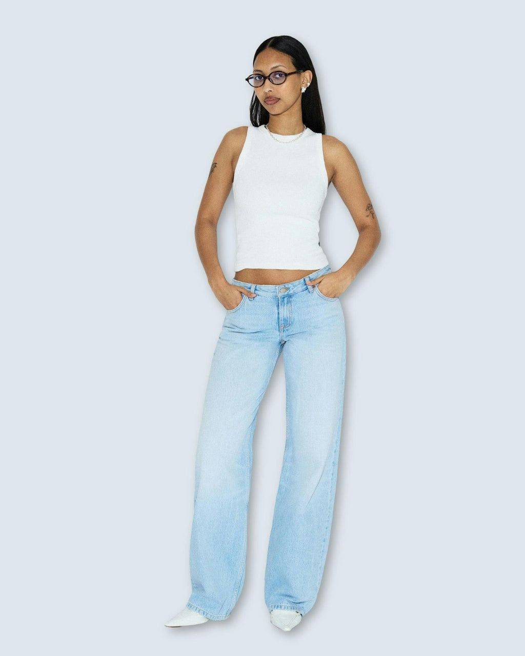 Hill Low Relaxed Jeans - Stream Light Fade