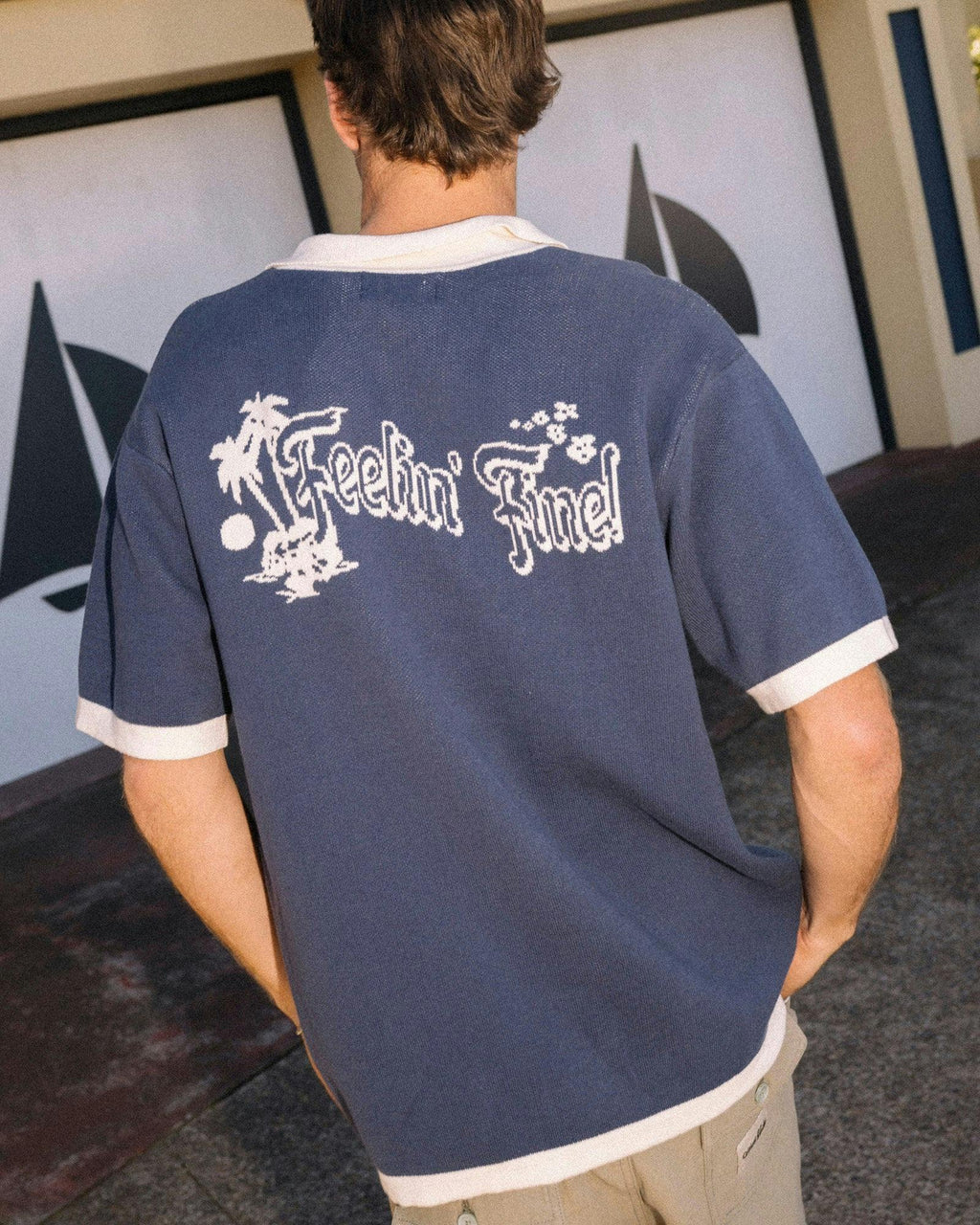 Feelings Knit Shirt - Navy