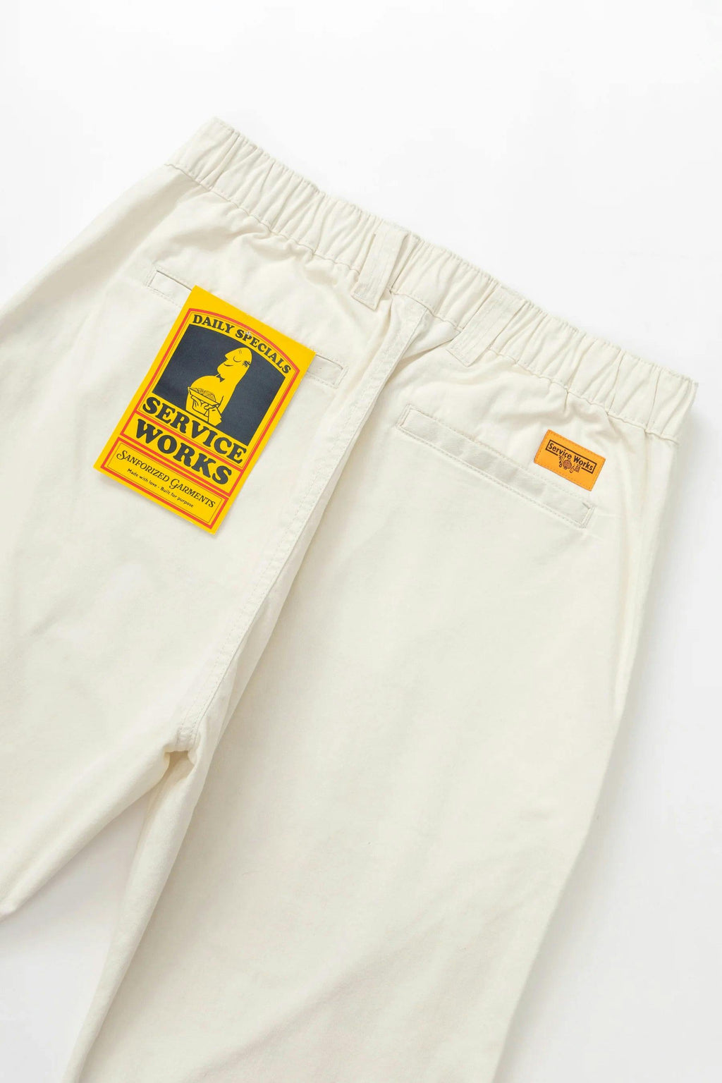 Service Works Twill Waiter Pants in Off White