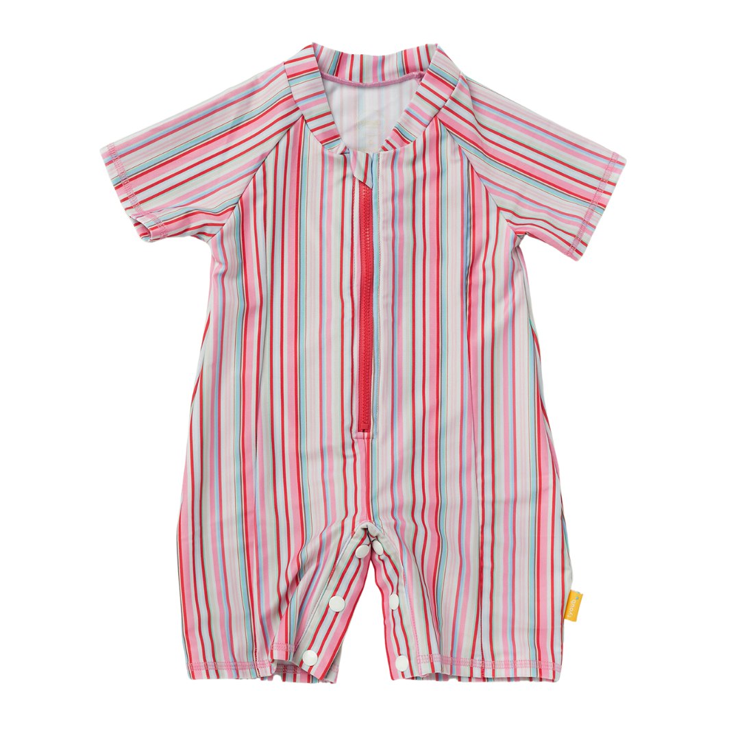 Tyoub Kids Short Sleeve Explorer Sunsuit Gelato Stripe