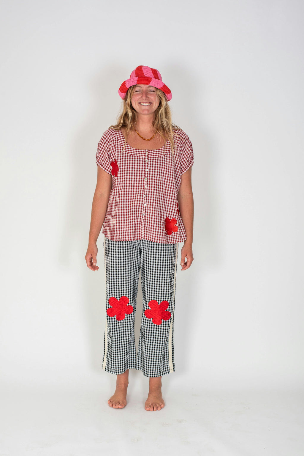 Posy Blouse Red Gingham