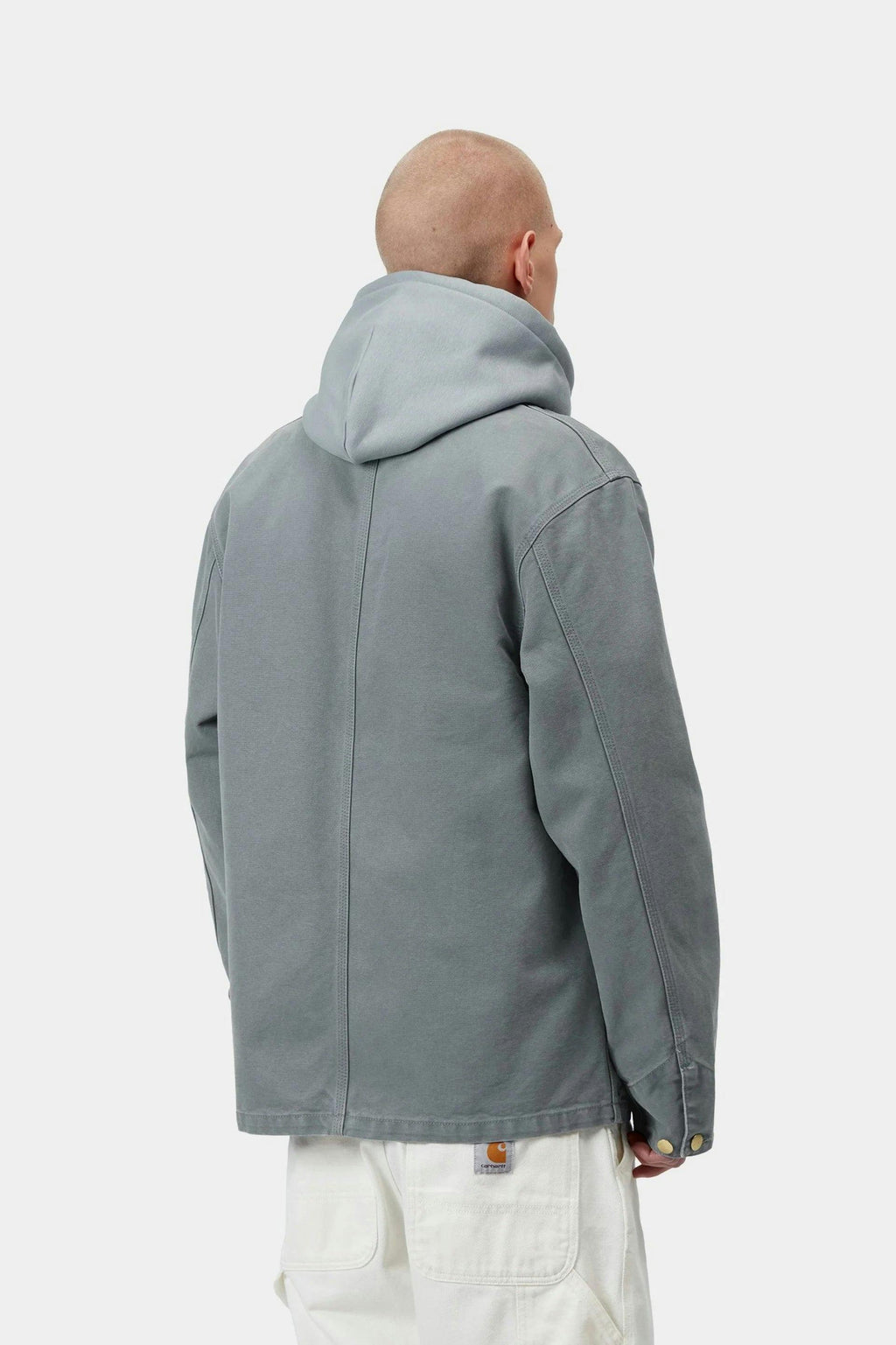 Carhartt WIP Michigan Coat in Cozy Blue Stone Canvas
