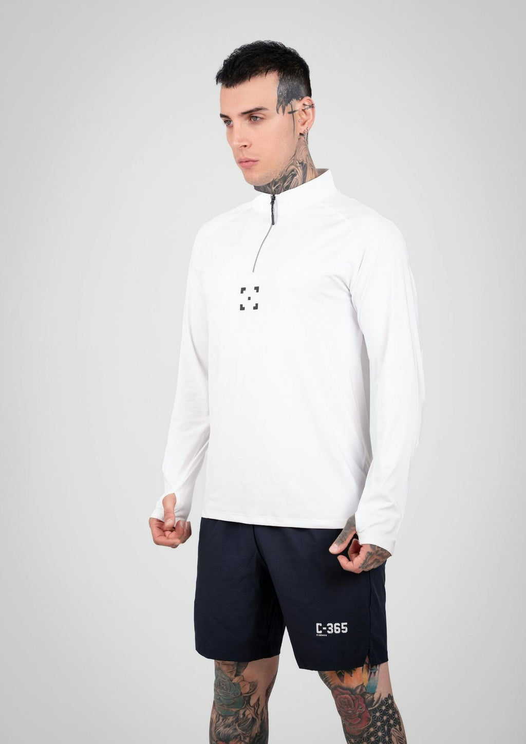C-365 Elevate Zip Long Sleeve (Model 823303) - White