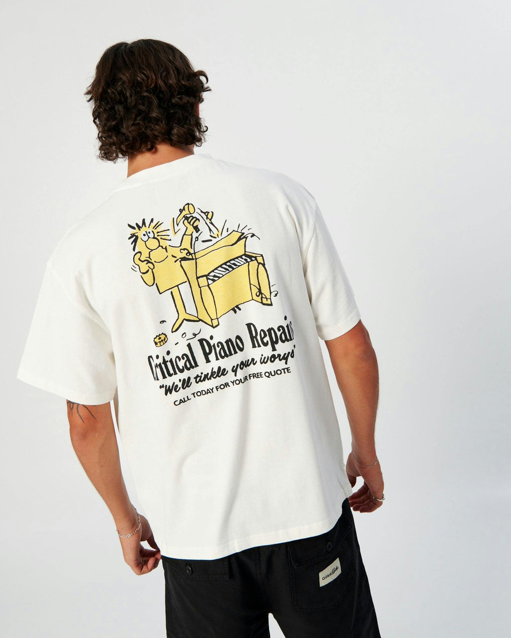 Piano Repairs Tee - Vintage White
