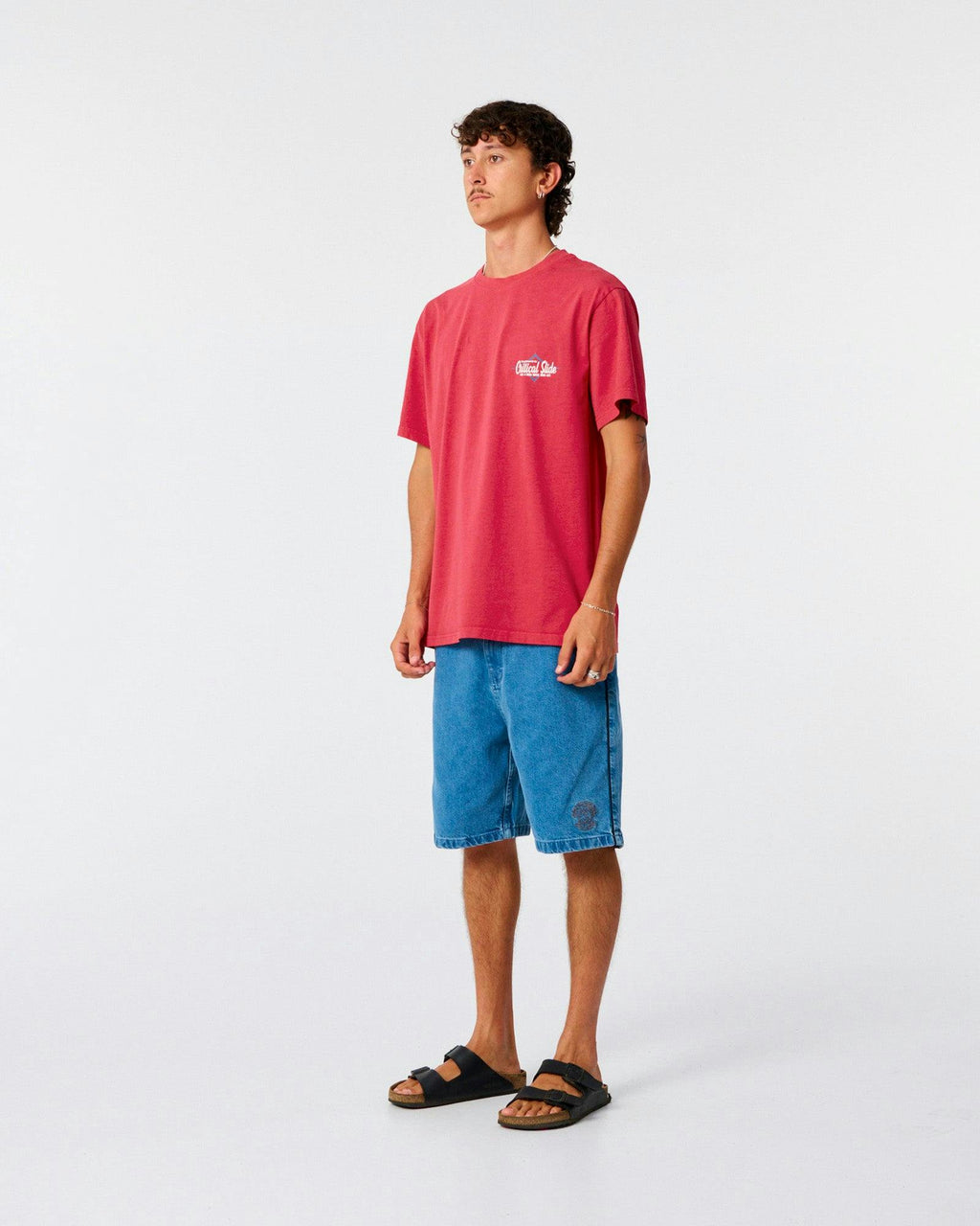 Diamond Decal Tee - Washed Red