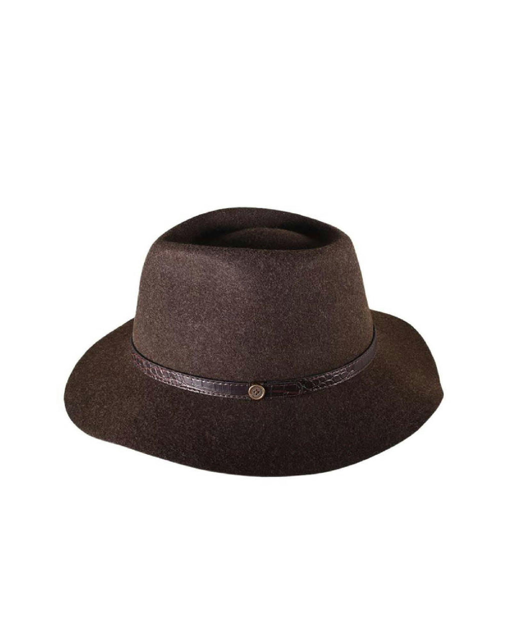 The Crushable Dingo  Felt Hat - Mottle Brown