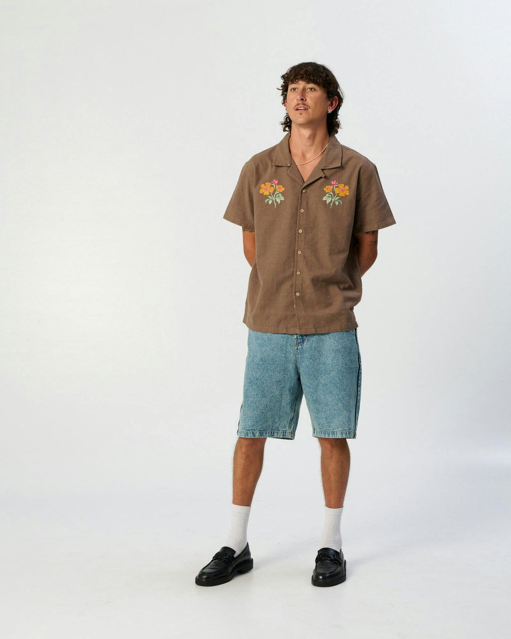 Bouquet Resort Shirt - Stone