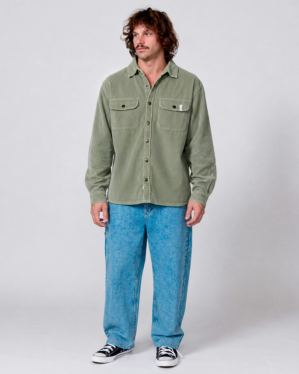 Surface Cord Overshirt - Green