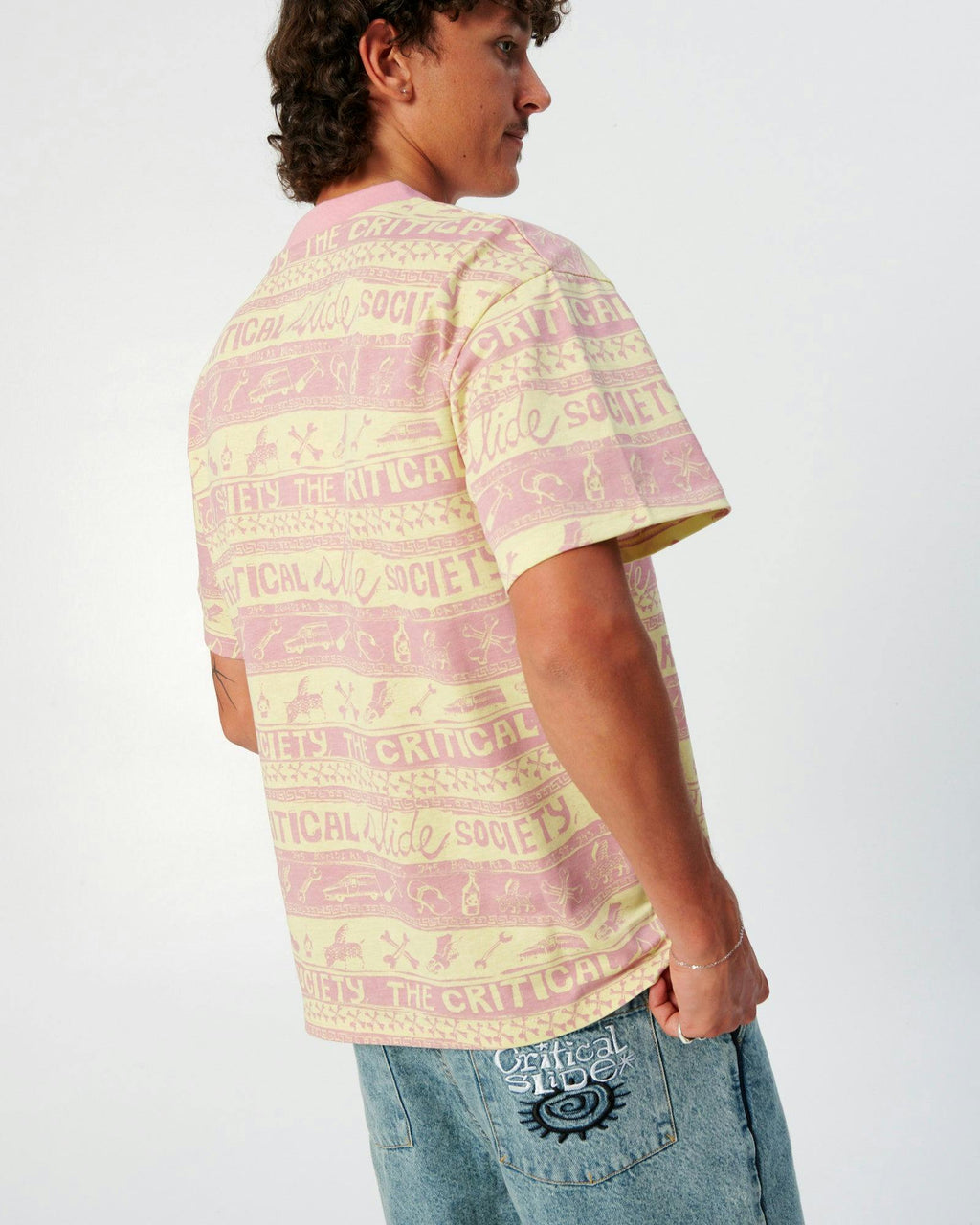 Wedd Stripe Tee - Lemon