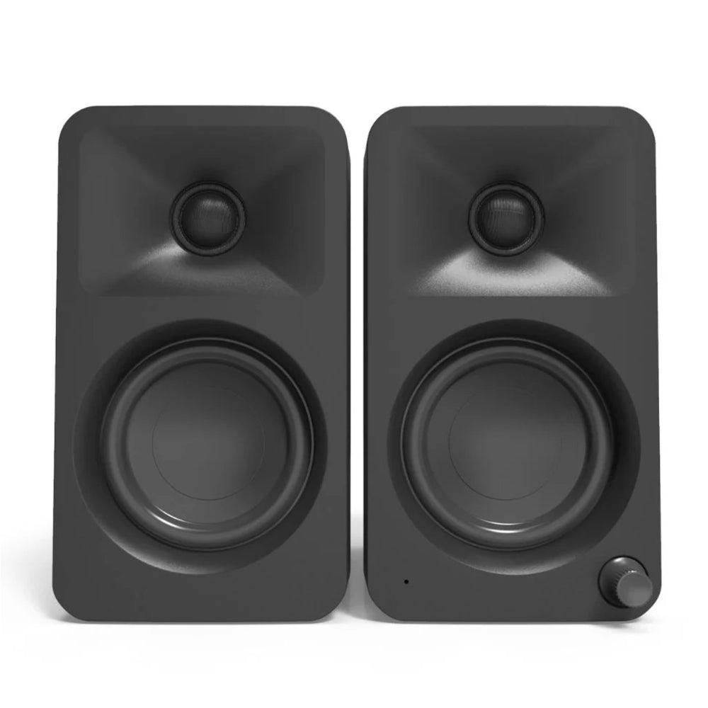 Kanto OBI3 Turntable - Matte Green with Kanto ORA 100W Powered Speakers - Black Bundle