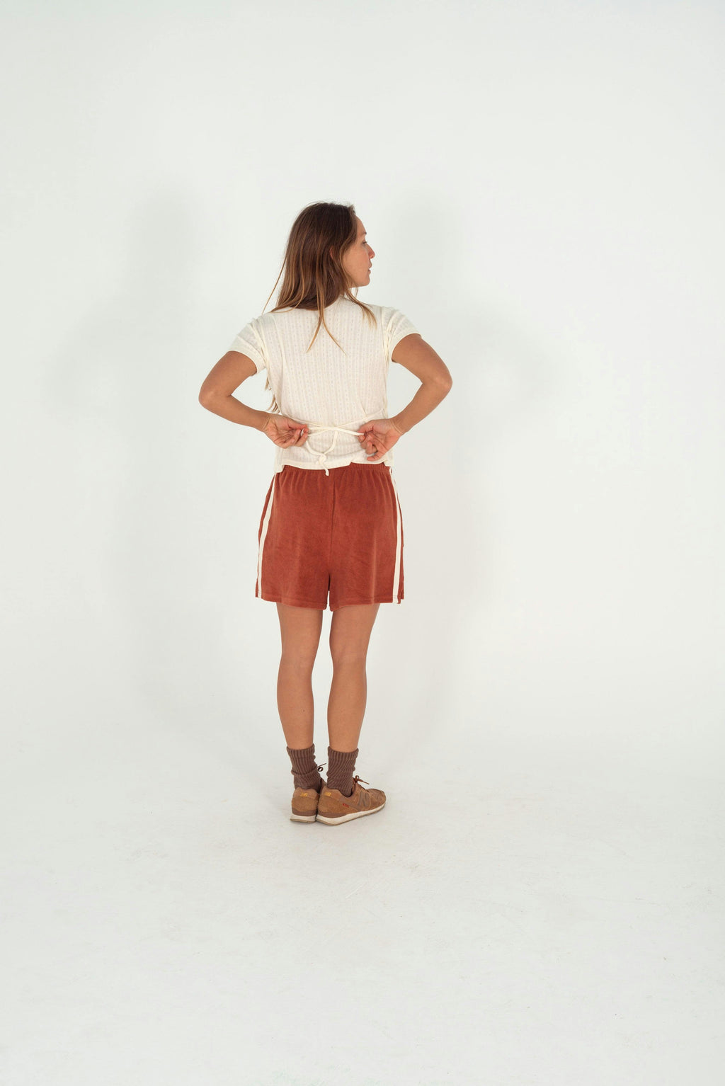 Terry Towelling Shorts Rust