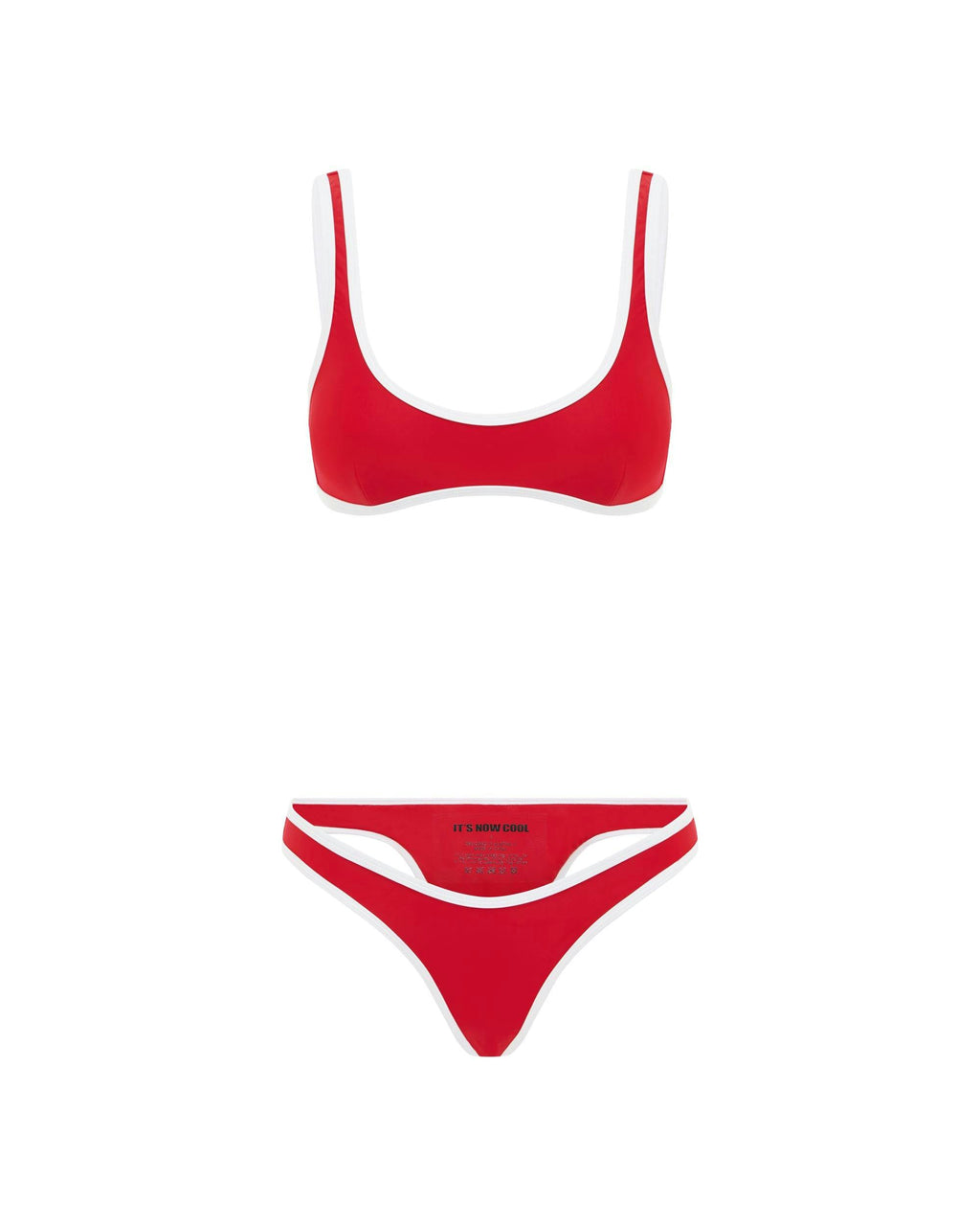THE 90'S DUO PANT - RED & WHITE CONTRAST