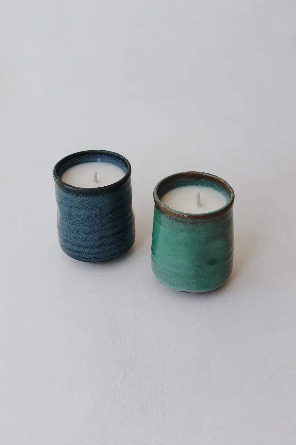 Provider Store Kadoma Japanese Ceramic Candle Green