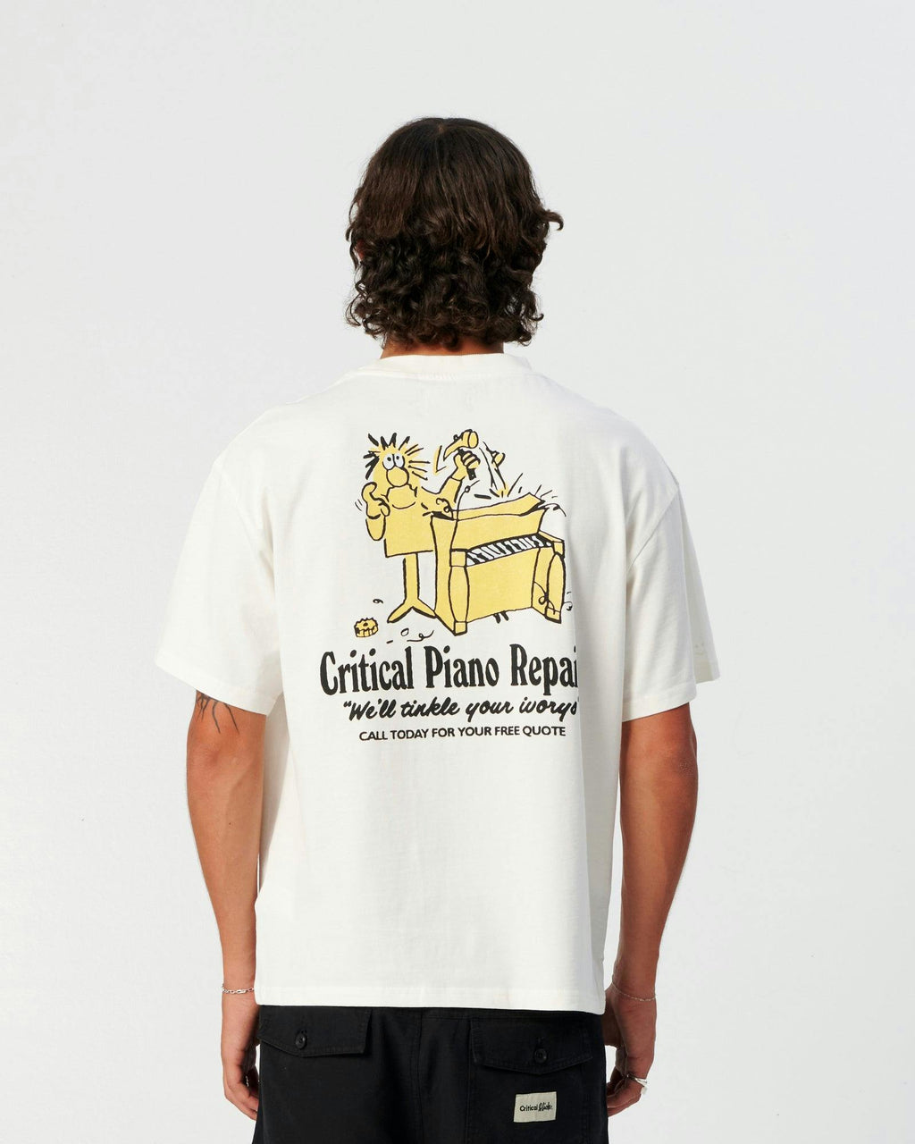 Piano Repairs Tee - Vintage White