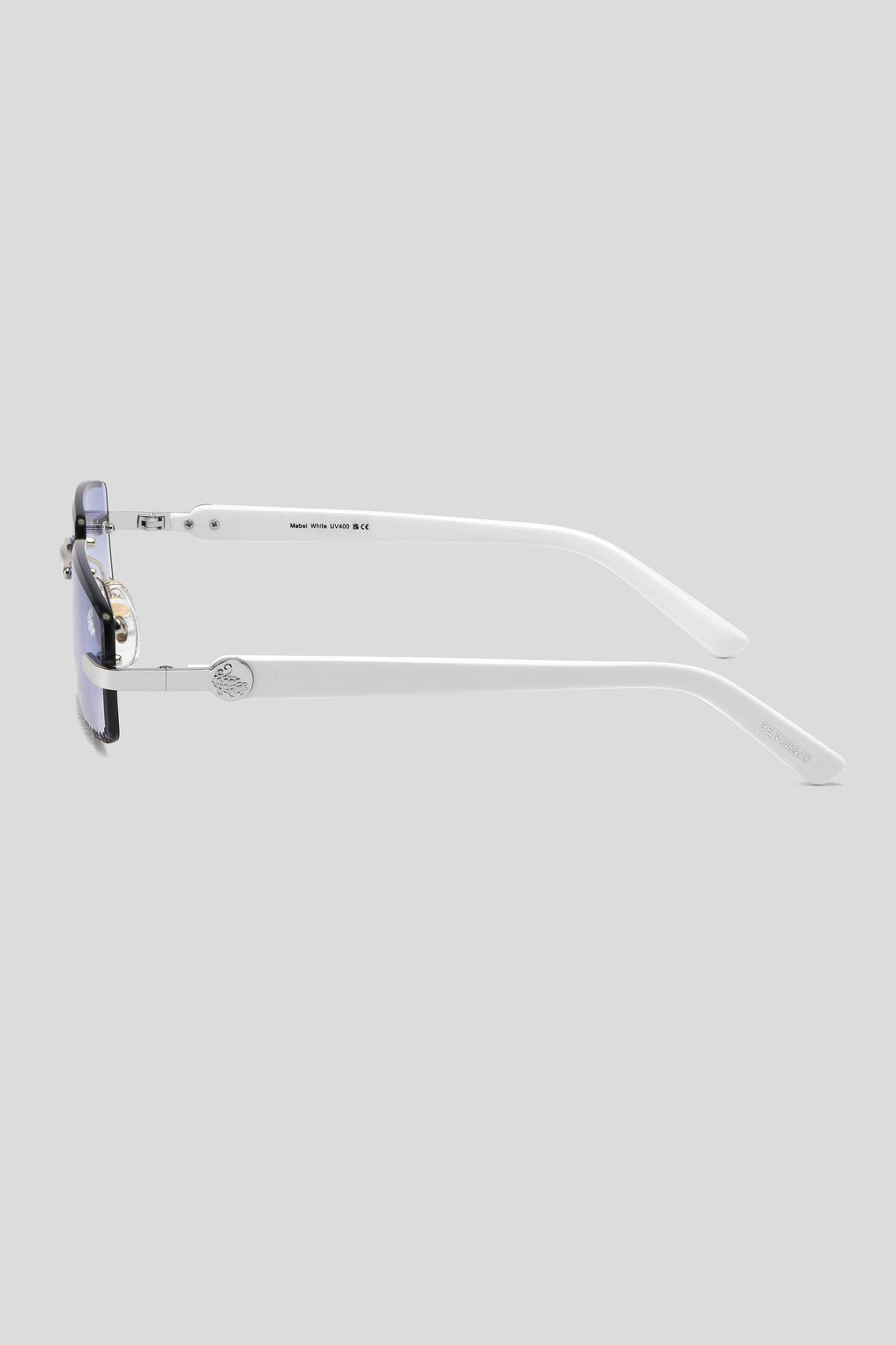 Diamond Cut Mabel Blue Silver | White