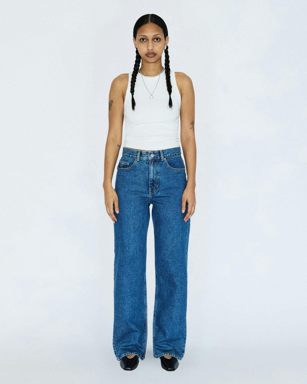 Echo High Straight Jeans - Bay Mid Retro