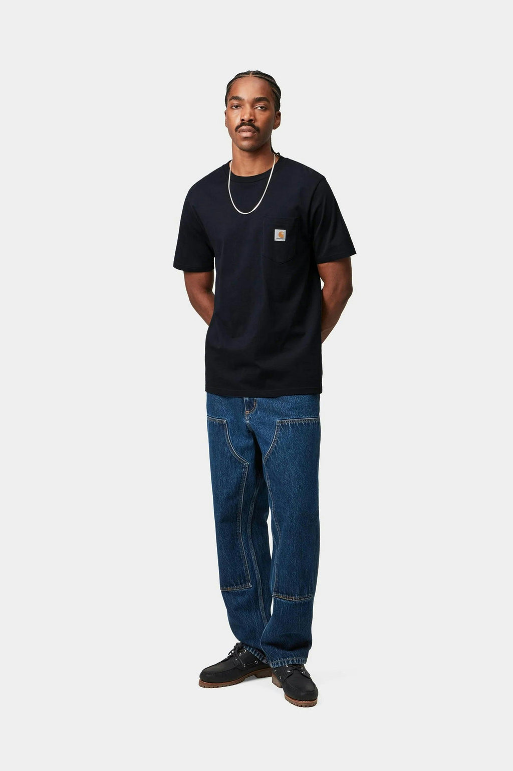 Carhartt WIP S/S Pocket T-Shirt in Dark Navy