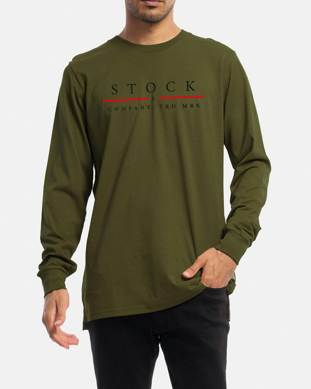 Red Line Long Sleeve Tee
