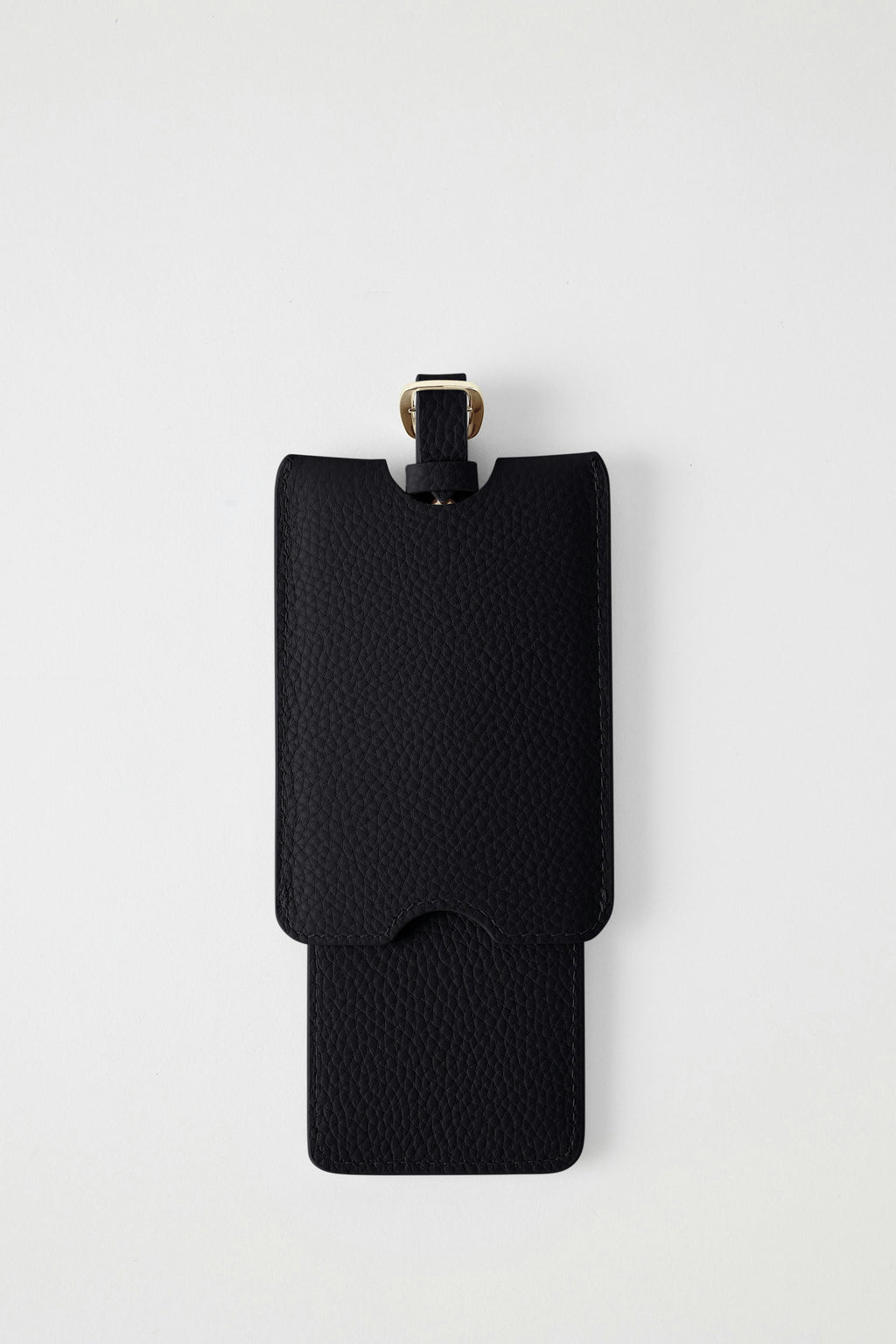 Leather Luggage Tag | Black Gold
