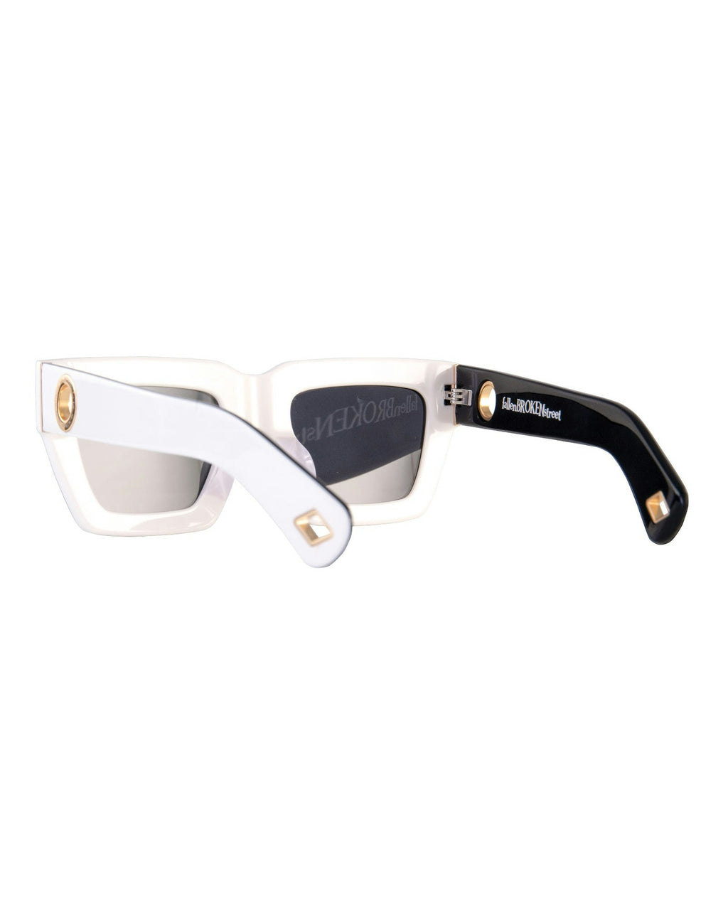 The Mischief - White/Black Sunglasses | Black Polarised Lenses